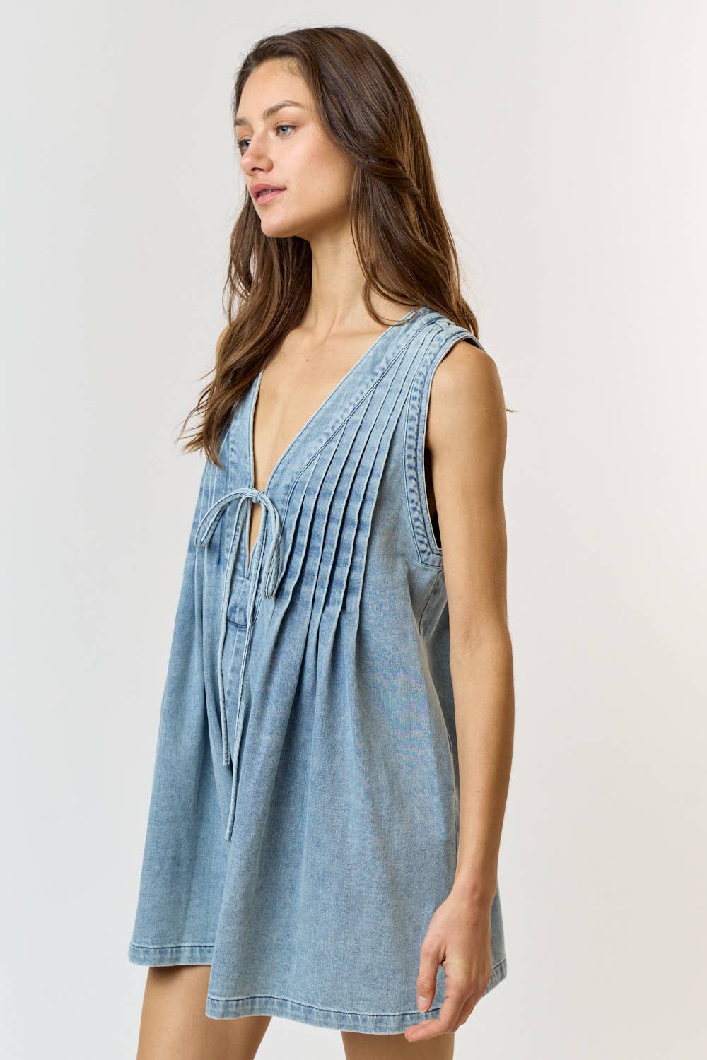 Denim Sleeveless Romper