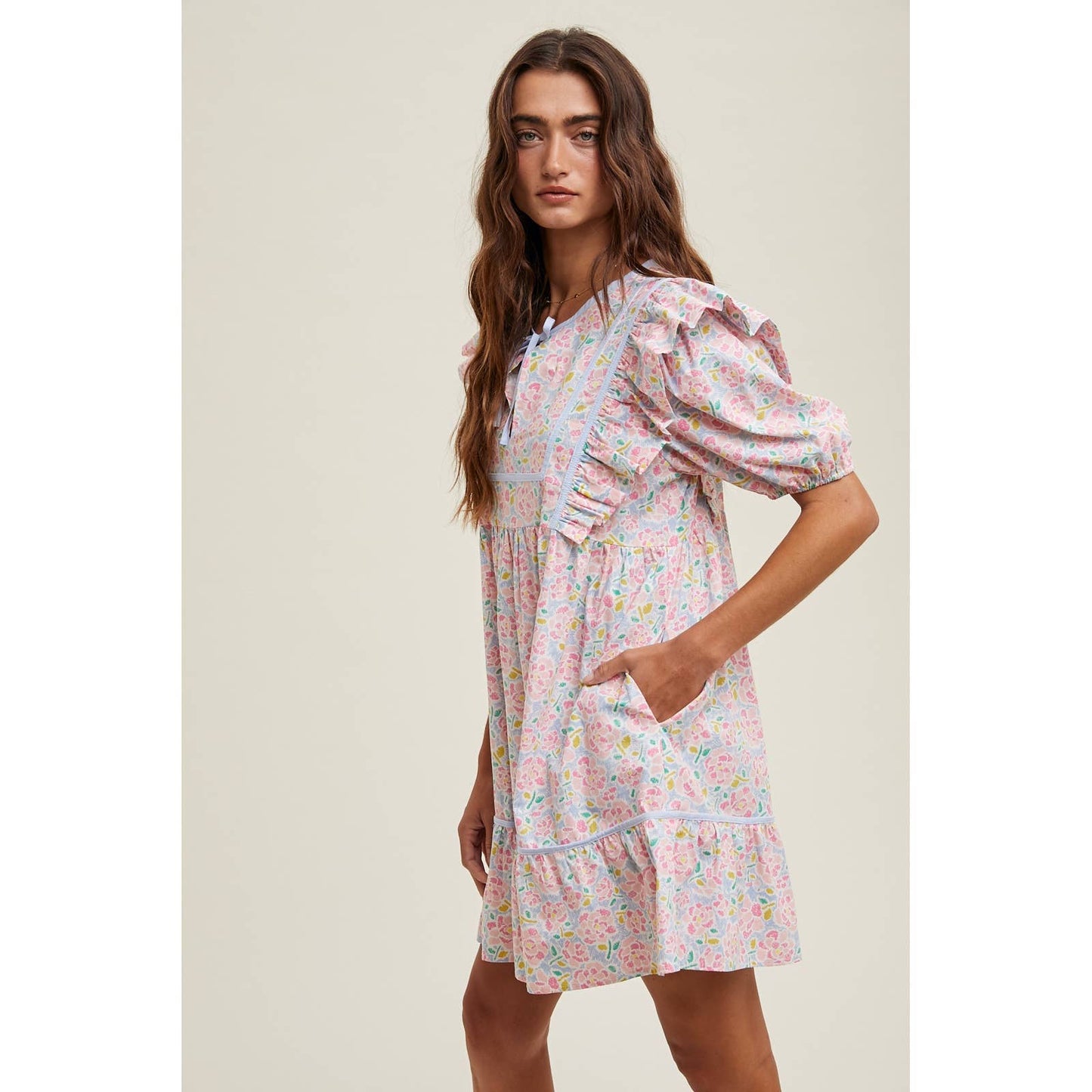 Floral Piping Dress